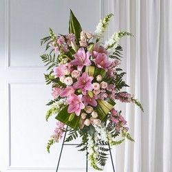 The Elegant Embrace Standing Spray from Visser's Florist and Greenhouses in Anaheim, CA